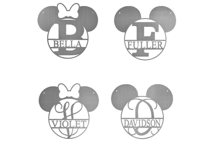 Disney Ears Monogram Sign