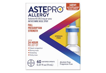 2 Astepro Allergy Nasal Sprays, 60 ct