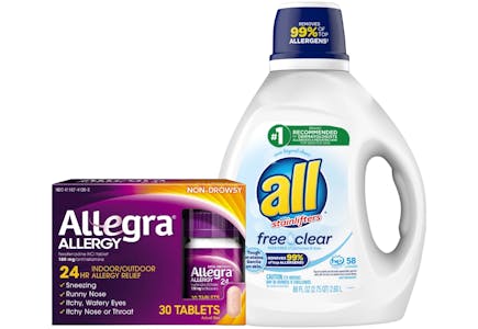 All Laundry Detergent & Allegra Allergy Relief