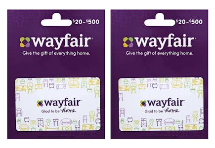 2 Wayfair Gift Cards