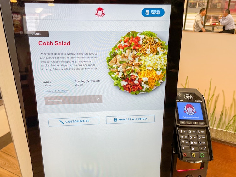 ordering screen at wendys 