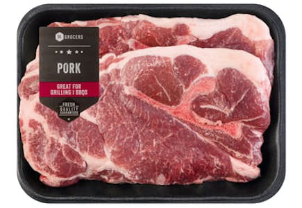 2 Bone-In Pork Shoulder Blade Steak, per pound