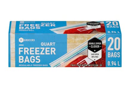 2 SE Grocers Freezer Bags