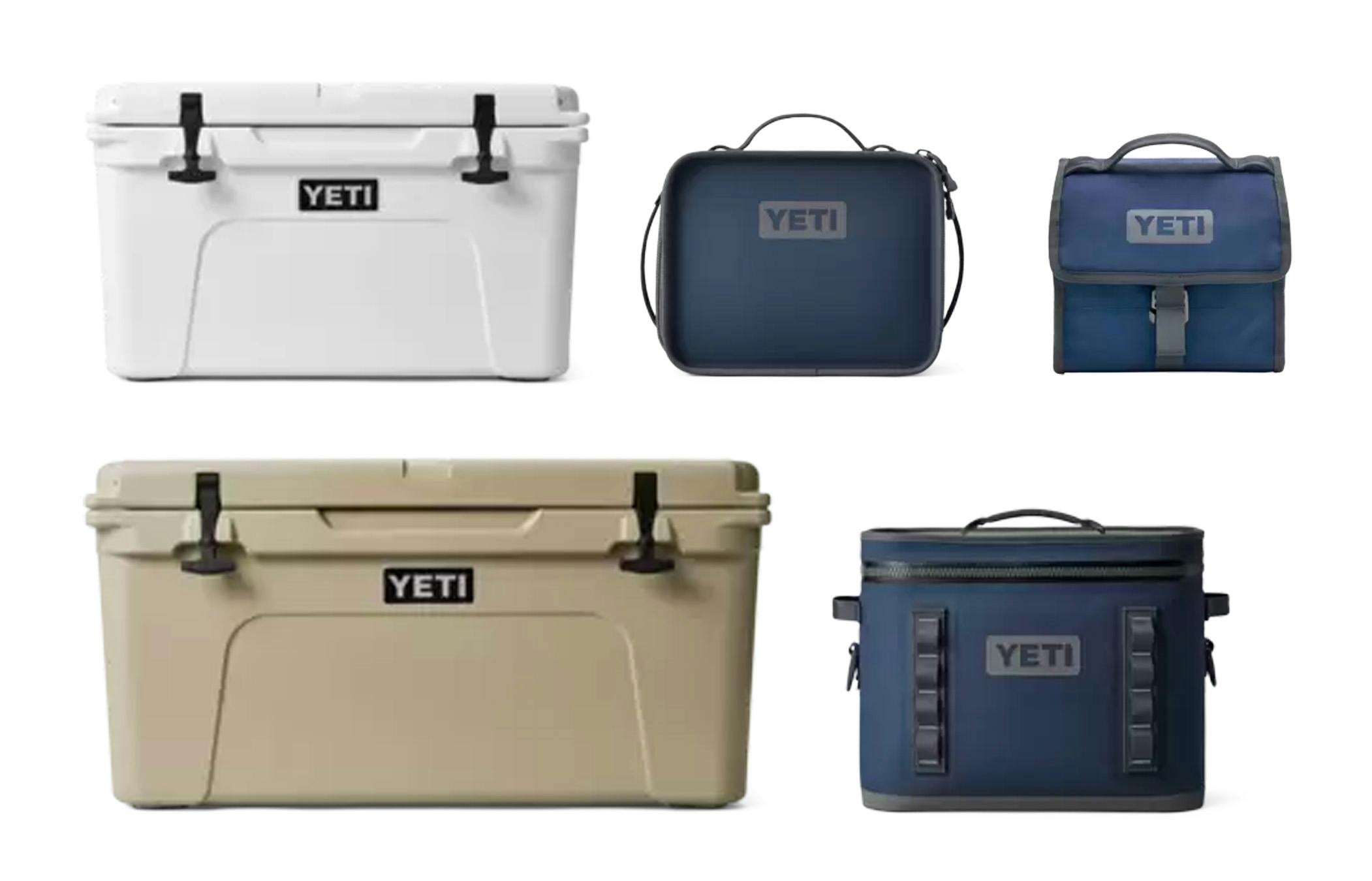 Group of products Yeti has selected to replace the recalled coolers and bags.