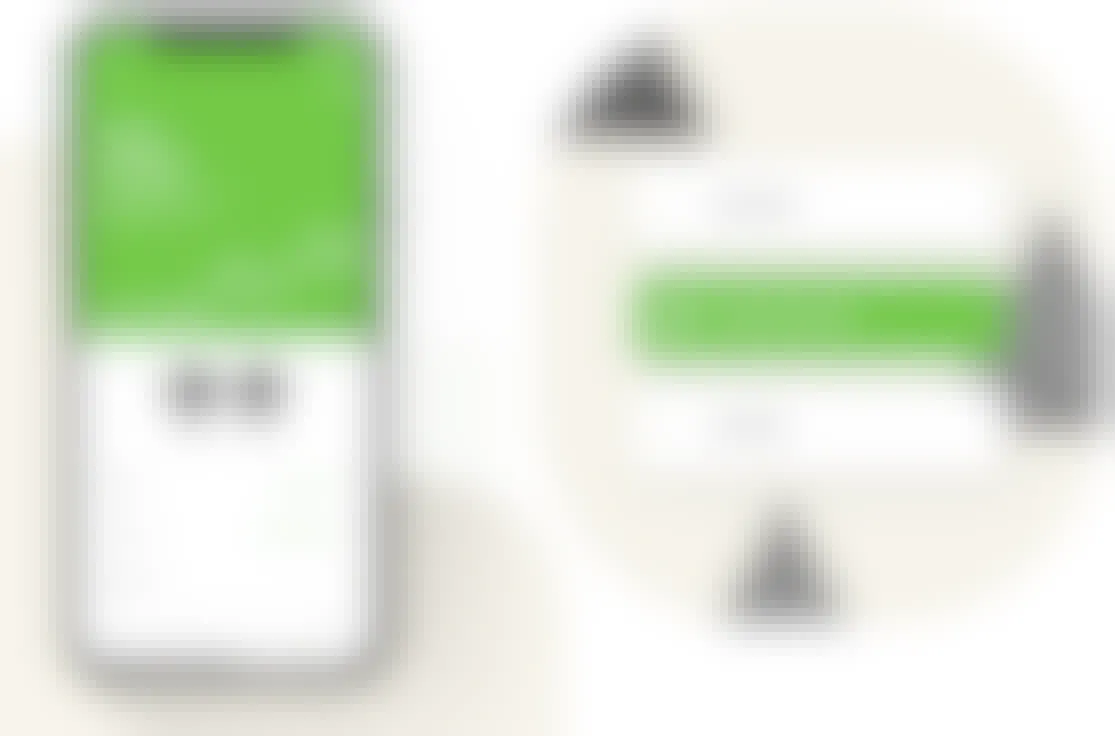 A graphic of a phone showing Later investment savings on the Acorns app with a selection of a type of IRA