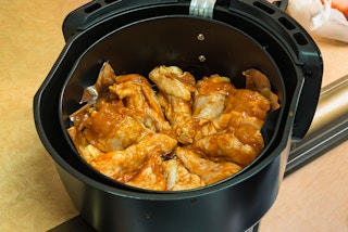 chicken wings in an air fryer
