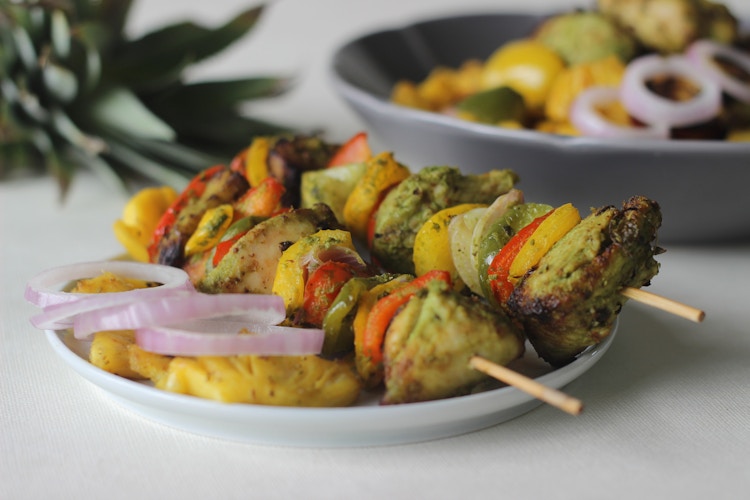 kabobos on a plate 