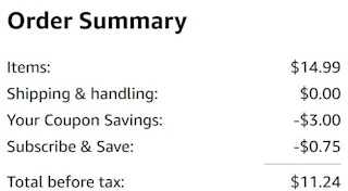 An Amazon order summary