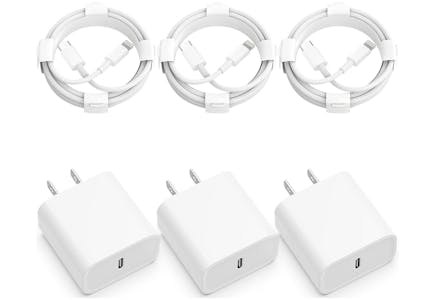 USB-C Lightning Cables + Plugs