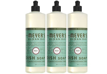 6 Mrs. Meyer's Dish Soap Bottles