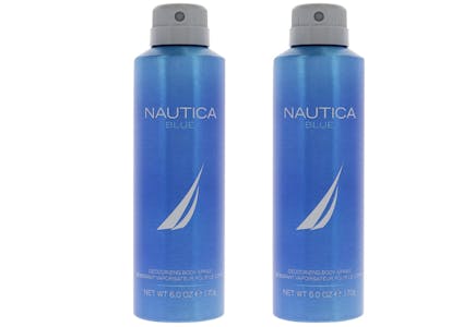 2 Nautica Blue Deodorizing Body Spray