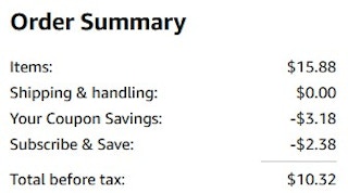 An Amazon order summary