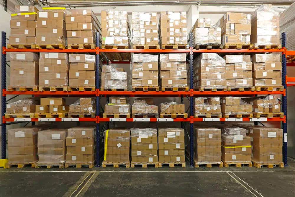 Warehouse full with boxes