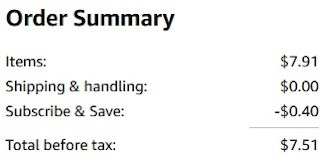 An Amazon order summary ending in $7.51