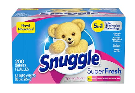 2 Snuggle Dryer Sheet 200-Count