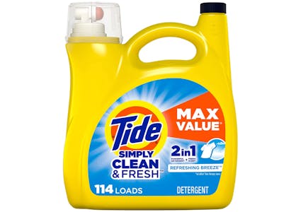 4 Tide Simply Liquid Laundry Detergent