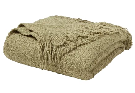 Threshold Fringed Boucle Bed Throw Available in 3 Colors