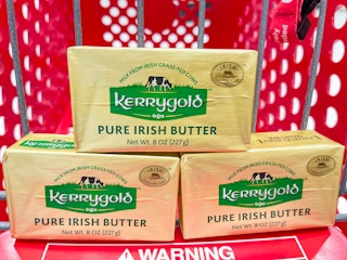 Kerrygold butter in a Target shopping cart