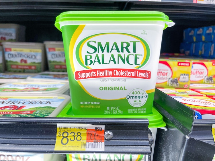 Butter on the shelf at Walmart