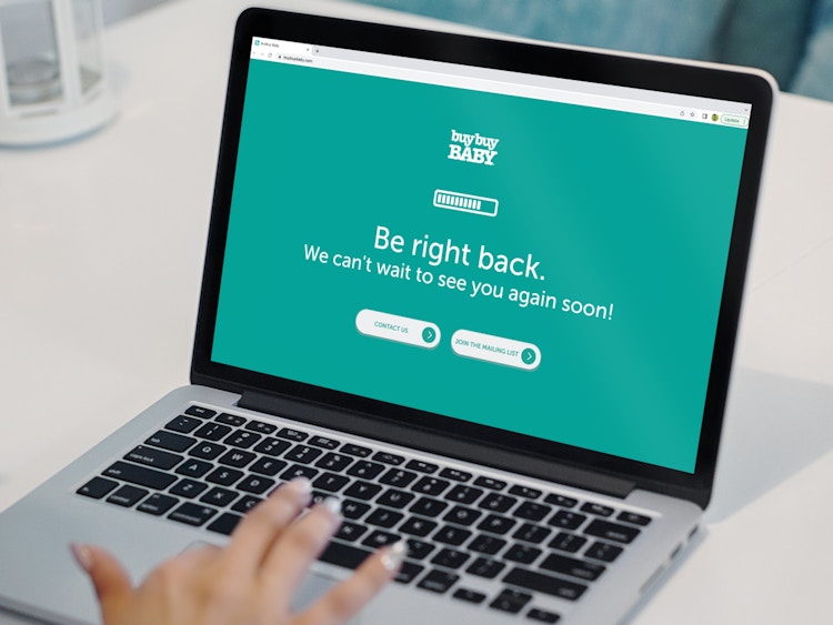 the buybuy baby website pulled up on a macbook