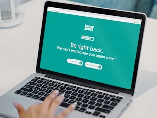 the buybuy baby website pulled up on a macbook