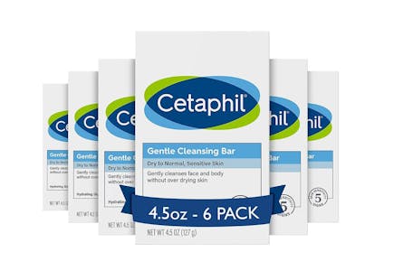 Cetaphil 6-Count Cleansing Bars