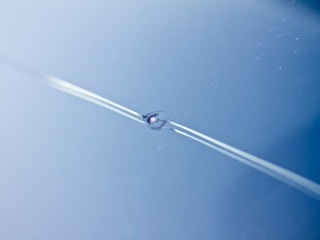 a chip in a windshield