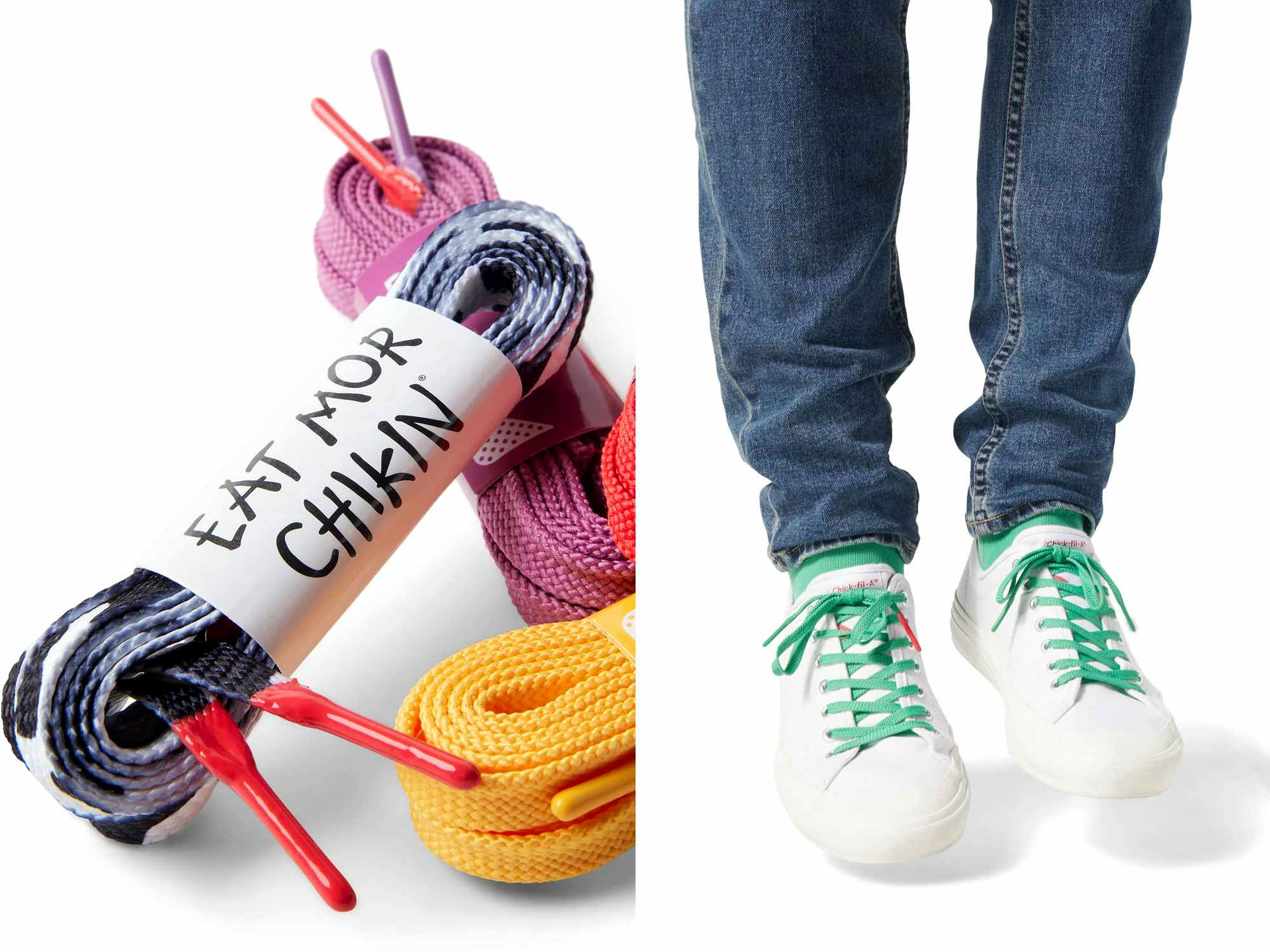chick-fil-a sauce-inspired shoelaces