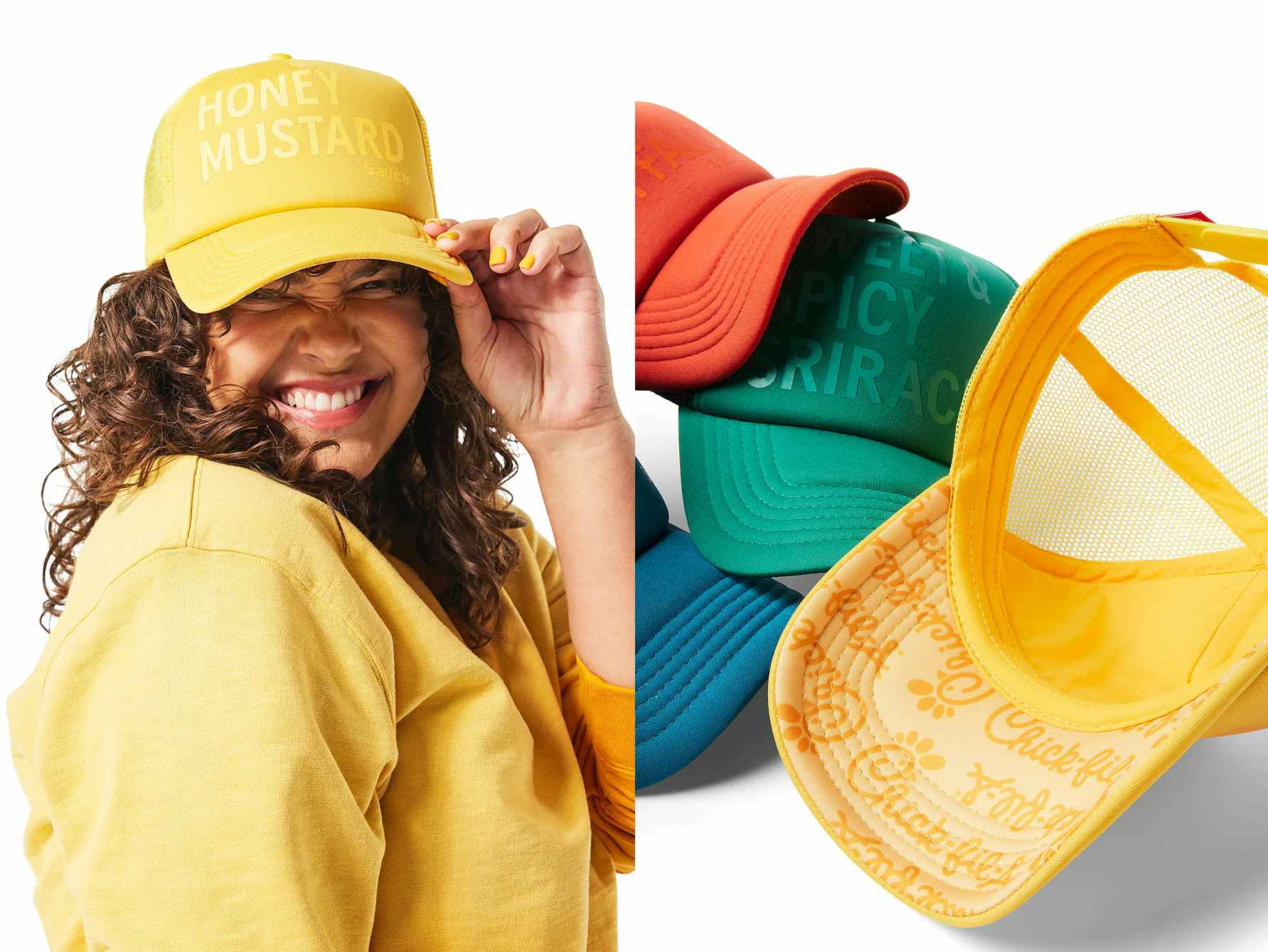 chick-fil-a sauce-inspired trucker hats