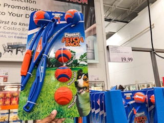 chuck it fetch pack by a sign for $19.99