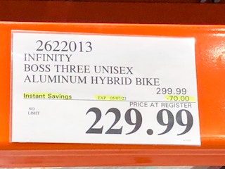 costco infinity boss three hybrid bike sign 1682092242 1682092242