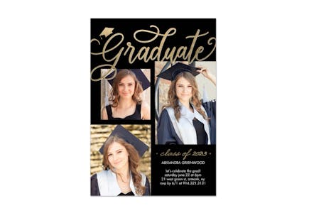 Glossy Photo Grad Hats off 2023 Invitations, 100 ct