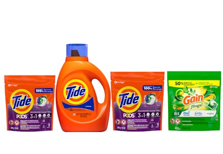 $3.37 Tide & Gain Laundry Care
