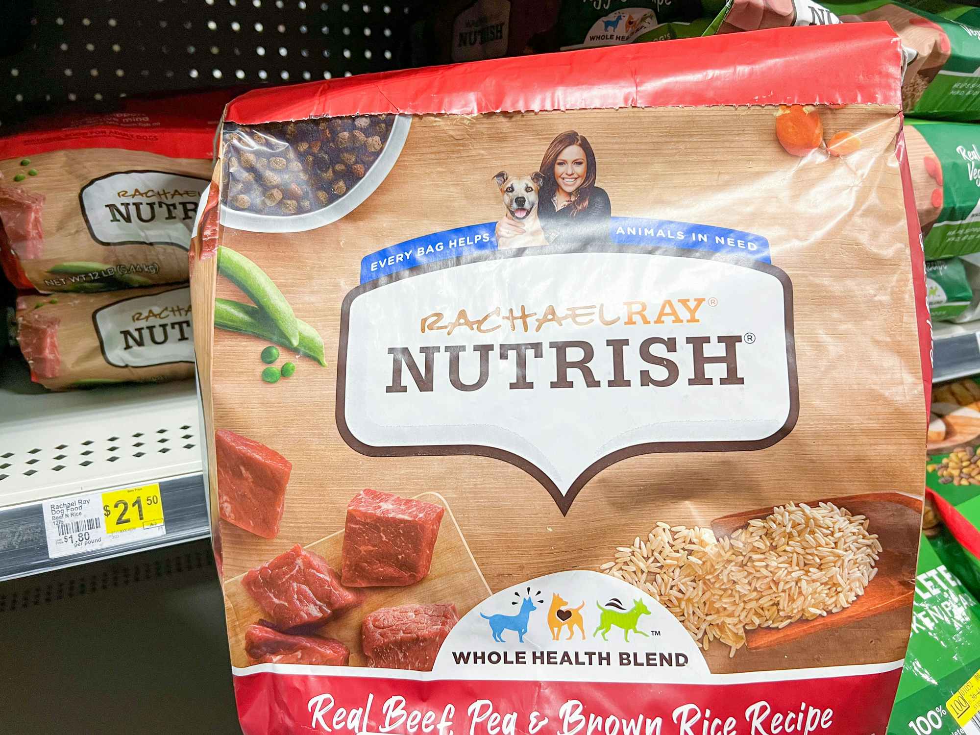A bag of Rachael Ray Nutrish dog food at Dollar General