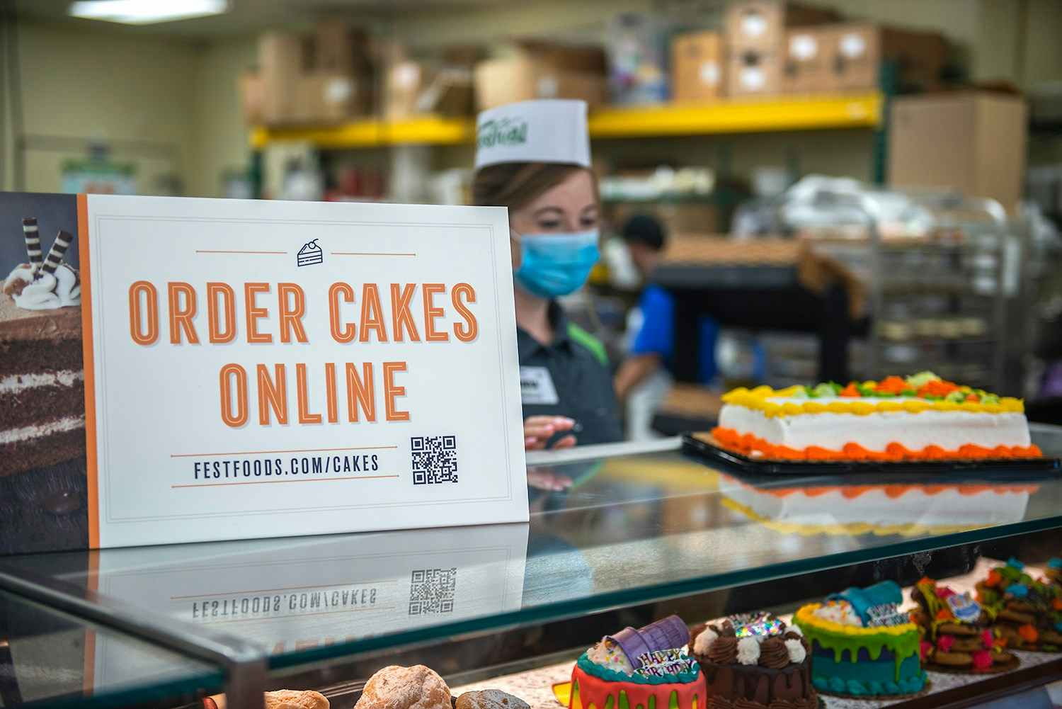 Order online sign at Festival Foods