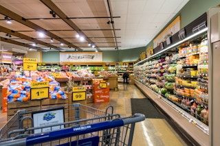 The produce section in a Food Lion store