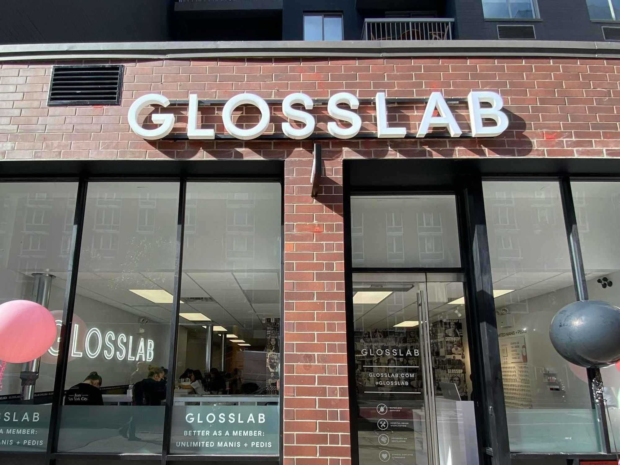 A Glosslab salon storefront