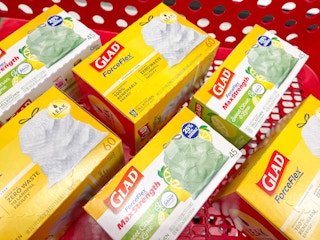 glad tall kitchen trash bags in target cart