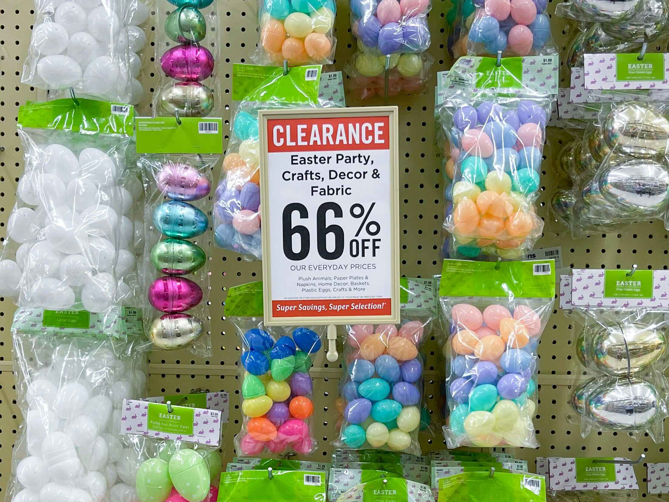 Colorful packaged Easter Eggs on sale at Hobby Lobby