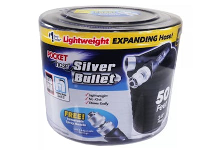 50-Foot Expandable Pocket Hose Silver Bullet