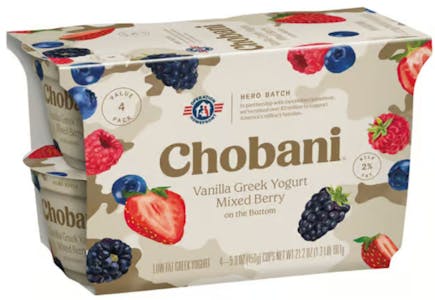 2 Chobani Yogurt 4-Packs