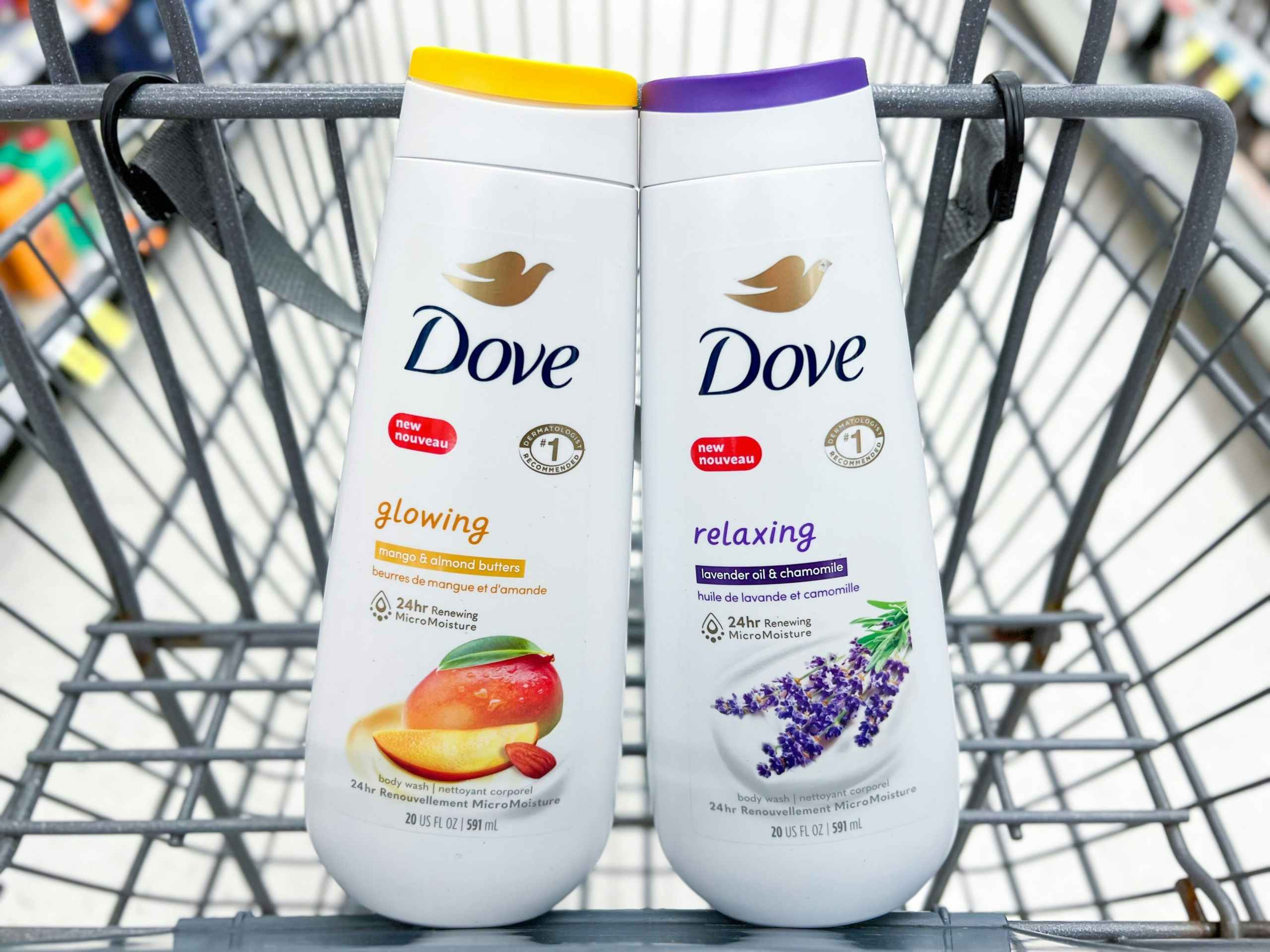 dove body wash in shopping cart