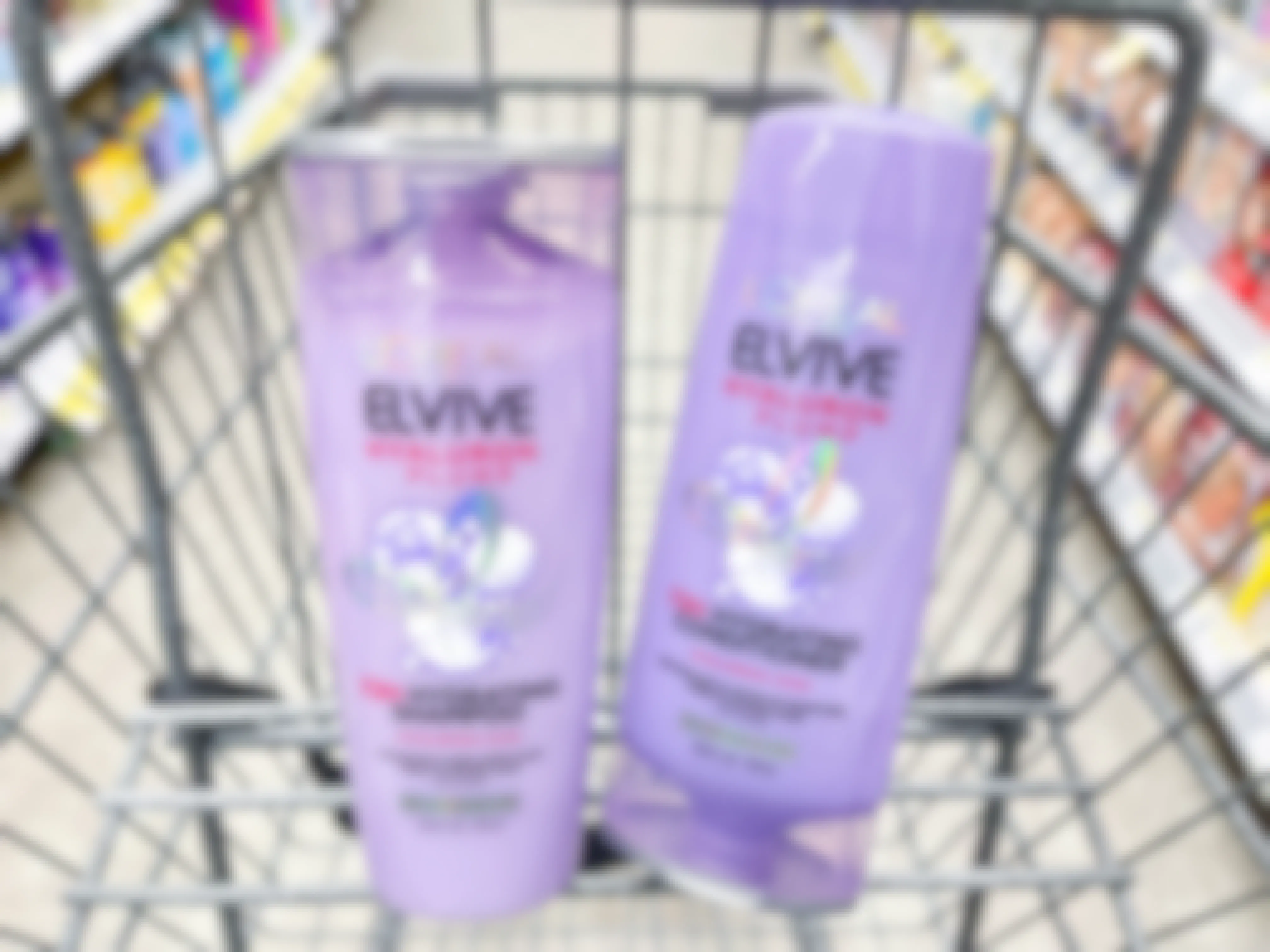 two bottle of l'oreal elvive in shopping cart
