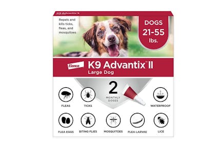 2 K9 Advantix Flea & Tick Treatment for Large Dogs