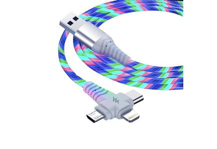 Lightning, USB-C, and Micro-USB Charging Cable