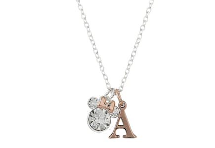 Minnie Mouse Initial Pendant Necklace