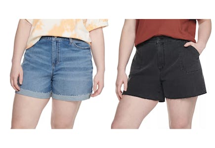 Plus Size Denim Shorts