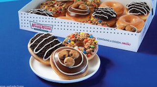a group of krispy kreme cookie doughnuts