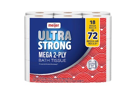 Meijer Ultra Bath Tissue, 18-count