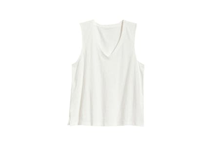 Sleeveless V-neck T-shirt